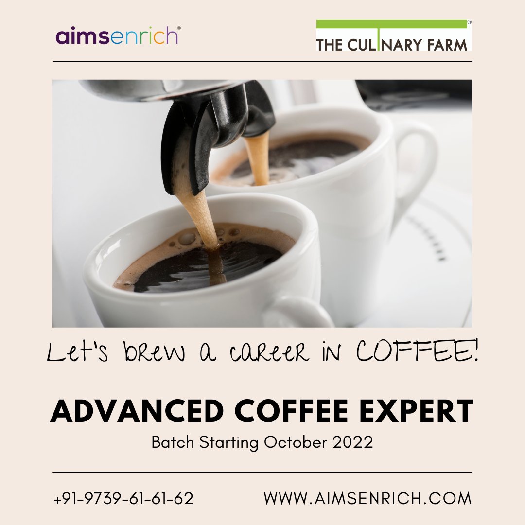 culinary_farm's tweet photo. What's brewing with your career? 
#coffee #certification #expert #careers #careeroptions #India #Bangalore #AIMSENRICH #tcf #theculinaryfarm #tcfindia #coffeeexpert #barista #trading #entrepreneur #cafe #owner #applynow #admissions #training #industry https://t.co/yBl1djL3jh