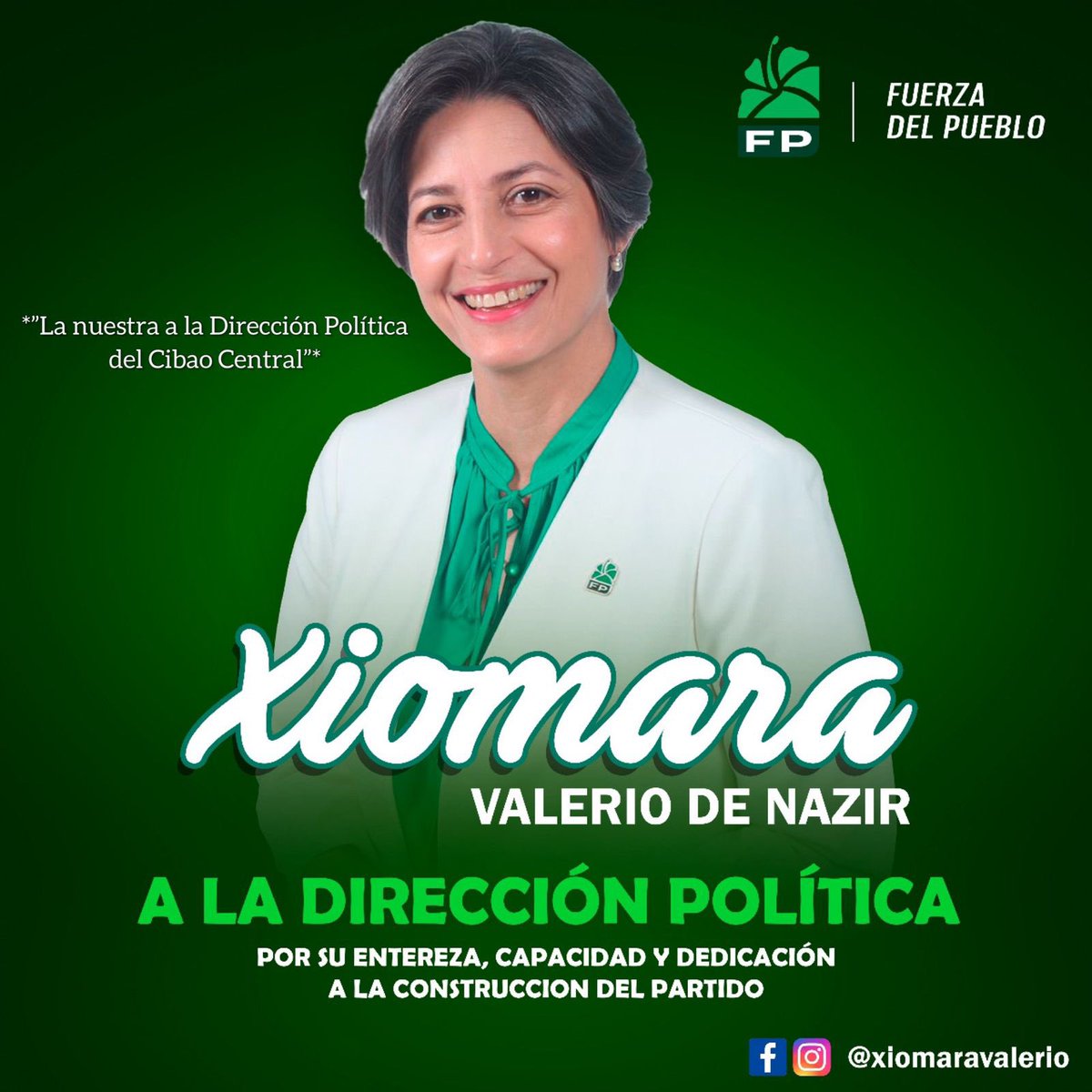 FPEspaillat's tweet photo. Por su lealtad, su alto nivel de compromiso y entrega a la construcción de nuestro partido; 
@XiomaraValerio7 es la representación idónea de los espaillatences y el Cibao central en la Dirección Política de nuestro partido. https://t.co/7lxr69Or7L