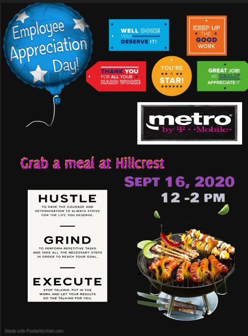 hiraniimran's tweet photo. Employee appreciation day at @MetroPCS Waco! Thank you for all you guys do. @purely_wireless @ershanershan @kntodai @raclift92 https://t.co/LGzHBD1BRL