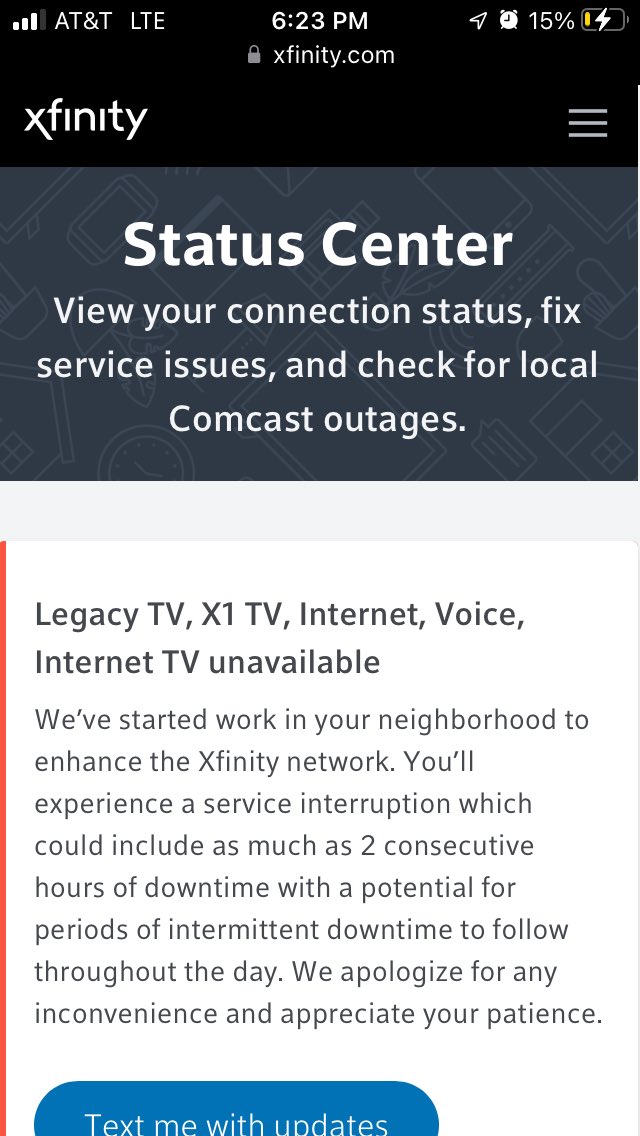 Xfinity is hot garbage! If you are looking for a good provider, do not switch to them. They have the worst customer service I have ever experienced from any type of business. <a href="/Xfinity/">Xfinity</a> <a href="/Xfinitysupport/">Xfinity Support</a> <a href="/comcast/">Comcast</a> #xfinitysucks #7hourslater 

I miss you <a href="/Uverse/">AT&T U-verse</a> !!