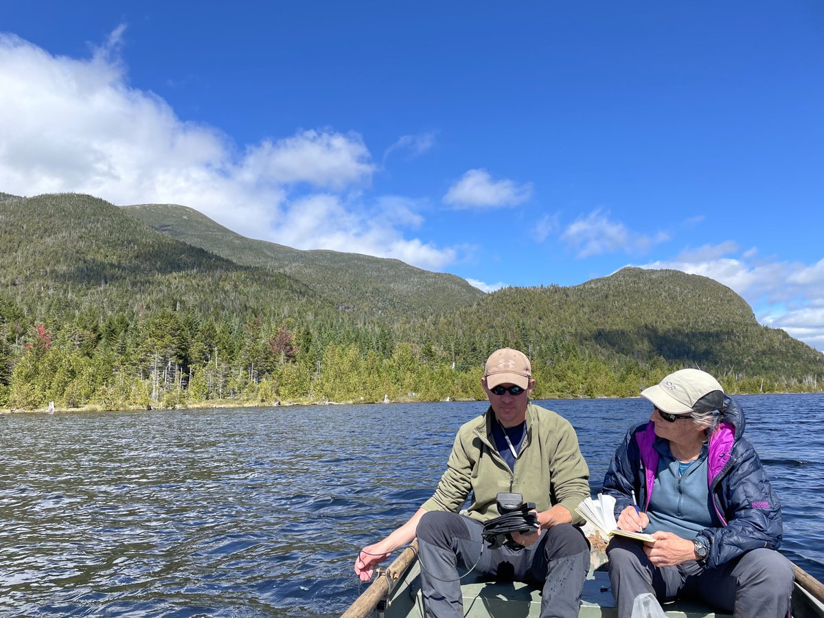 Spent some time in the field today with Phil Snyder and Sue Capone of ⁦<a href="/the_ALSC/">Adirondack Lakes Survey Corp.</a>⁩. They’ve collected water samples on Lake Colden on a near monthly basis since 1992