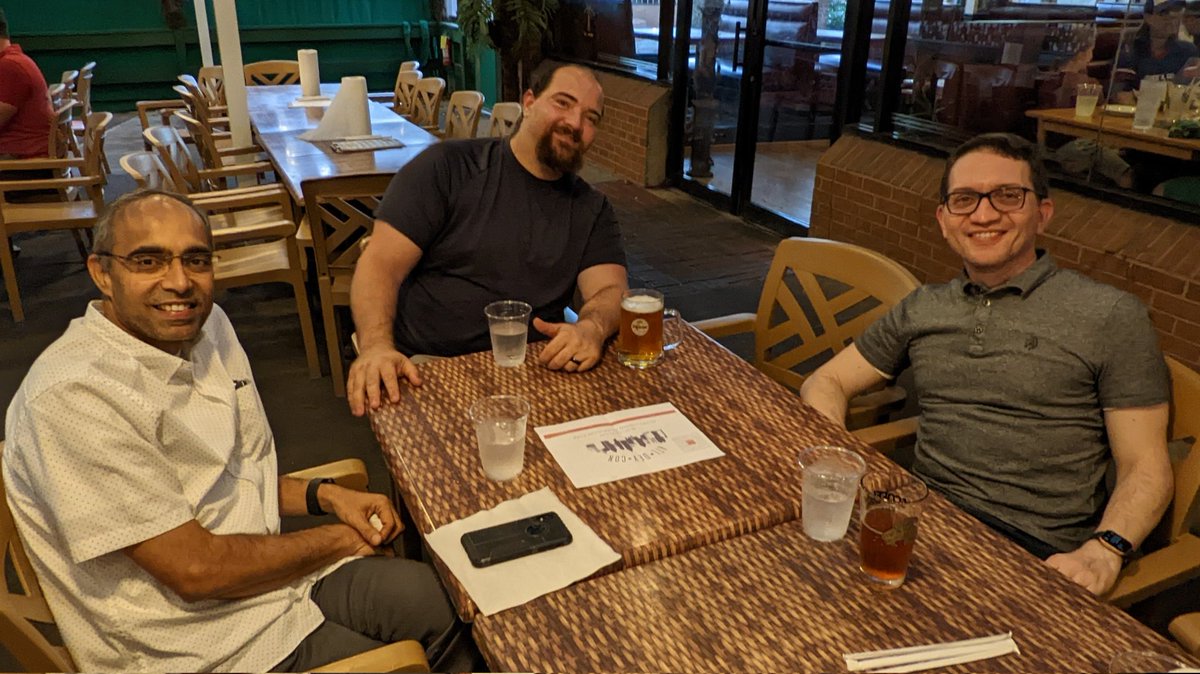 ATLDevCon's tweet photo. At the speakers dinner powering up for tomorrow. #ATLDevCon https://t.co/st7moevJj2