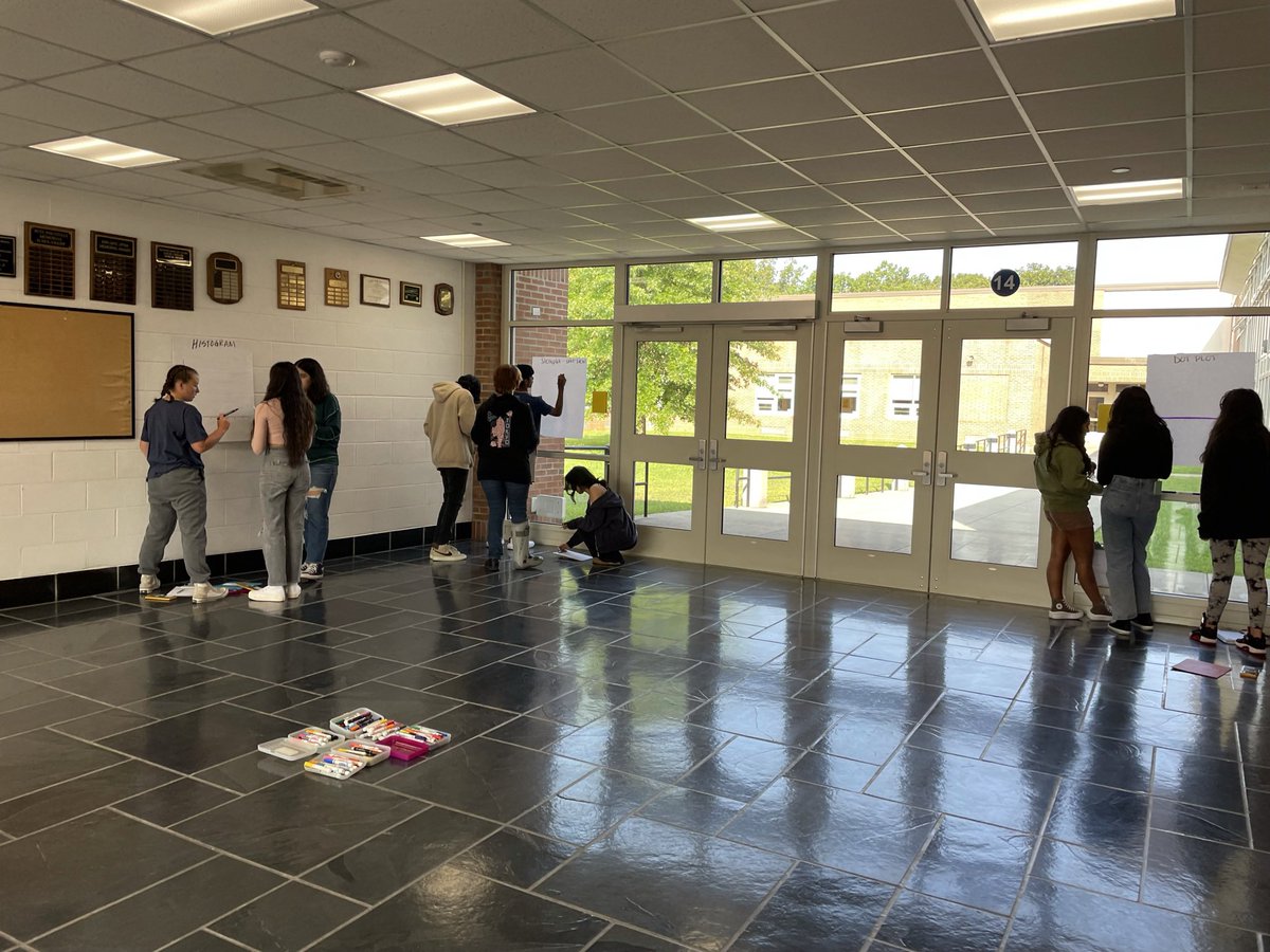 loch_ms's tweet photo. Today AP Stat kids received the same data but were give. A different way graph it.  We came together to discuss advantages and disadvantages of each plot and how the distribution could be described! https://t.co/wnI8ysudjT
