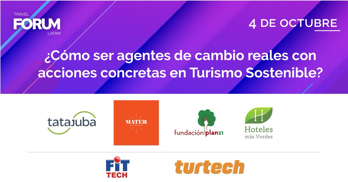 turtech_travel's tweet photo. ¡También hablaremos de #sostenibilidad en el #TravelForumLatam 2022!
🗓️Martes 04 de octubre a partir de las 10:30 am ARG en La Rural #FITTech
¿Queres saber más sobre estas iniciativas de impacto? ¡Participá del Travel Forum Latam 2022!👉🏼Inscribite (Link en bio)
#FIT2022 https://t.co/9HjFOnfdWy