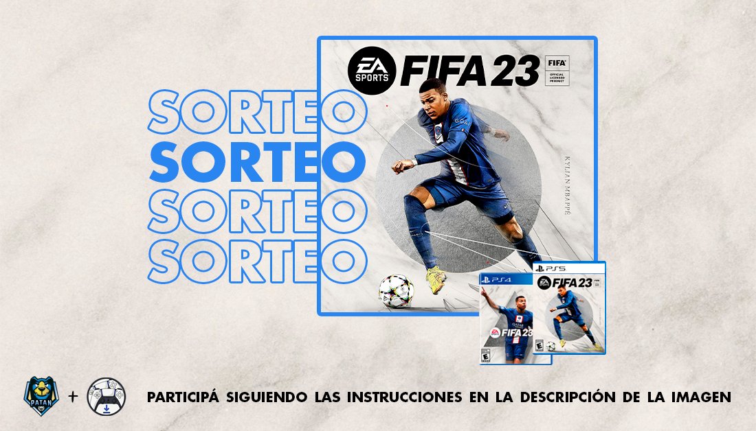 ⚠️💥SORTEO FIFA 23 STANDARD PS4/PS5 💥 ⚠️

Para participar del sorteo #FIFA23:
- Tienes que seguime a mí y a <a href="/LotienesHOY/">Elige tu Videojuego y lo tienes ¡HOY!</a>. 
- Dar RT al tweet.

El sorteo es internacional y el ganador lo sabremos el 26 de Septiembre.

¡Suerte a todos!
