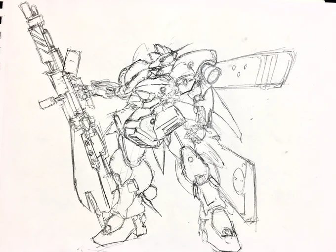 らばさんへ向けて描いたこの機体、なかなか乙なのよね 