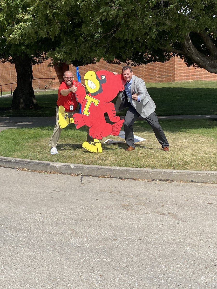 Chillin with the Cardinals for Hoco 2022! <a href="/SuptTreynor/">Treynor_Supt</a> <a href="/THS_Principal1/">Treynor MS/HS Principal</a> #RollCards