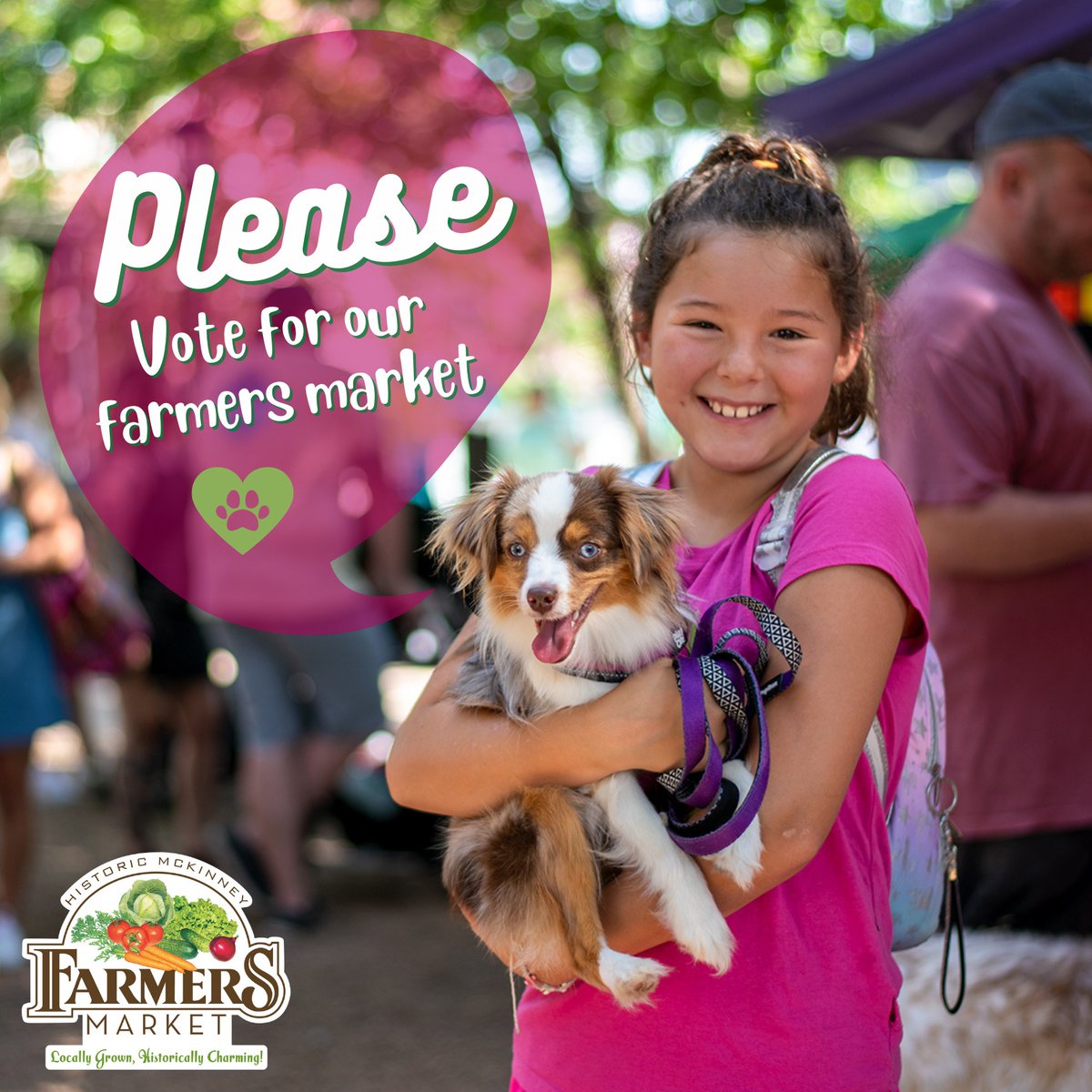 Chestnutsquare's tweet photo. VOTE TODAY – Time running out! 

Support the McKinney Farmers Market in this years 14th annual America’s Farmers Market Celebration!

Cast your vote!
https://t.co/UyNfDf5HSc

#ChestnutSquare #HistoricalDowntownMcKinney #McKinneyFarmersMarket https://t.co/Ff1BOSm4sj