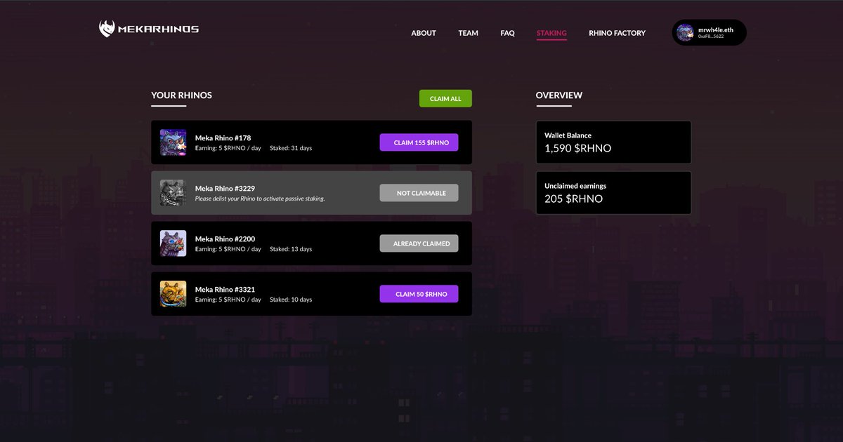 Our Team has undergone a complete re-structure 🔥

We are now owned &amp; run by a Team of 6 experienced Web-3 personnel who all excel in their own fields 🏆 

We are going to #SaveRhinos together &amp; put Meka Rhinos back on the Map, get fucking ready 🦏💙

RT to win a Rhino 👇