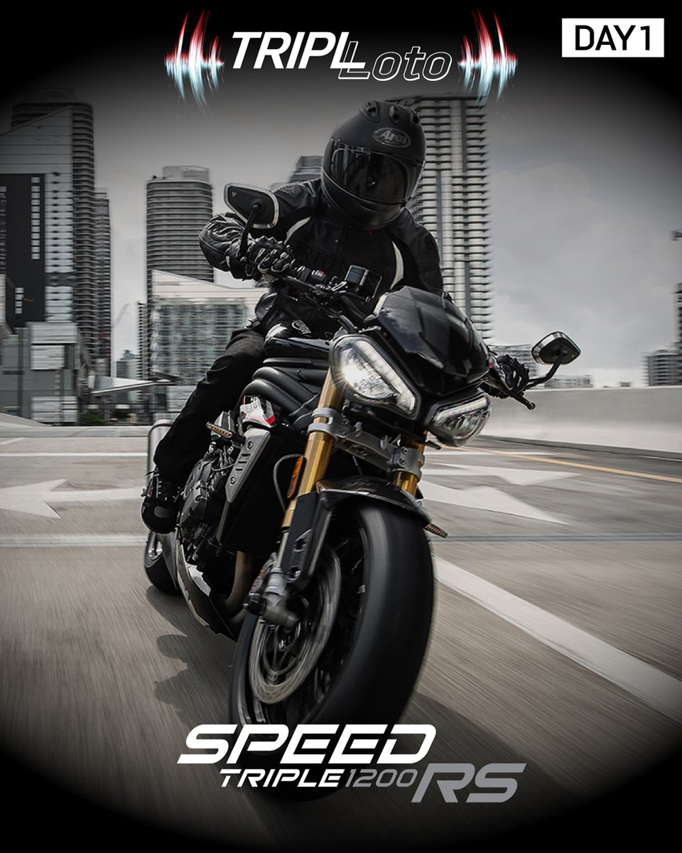 TriumphJapanKK's tweet photo. 【#TRIPLOTO:DAY1】
#SpeedTripleRS
のエンジン音だと思ったら
この画像をRT !
⏰締切は本日9/17の23:59まで
📣正解は9/20発表
実際の音を体感したいあなたは
公式サイトかお近くの正規販売店へ
https://t.co/tahMGDR0c2 https://t.co/uErtUBPQgY