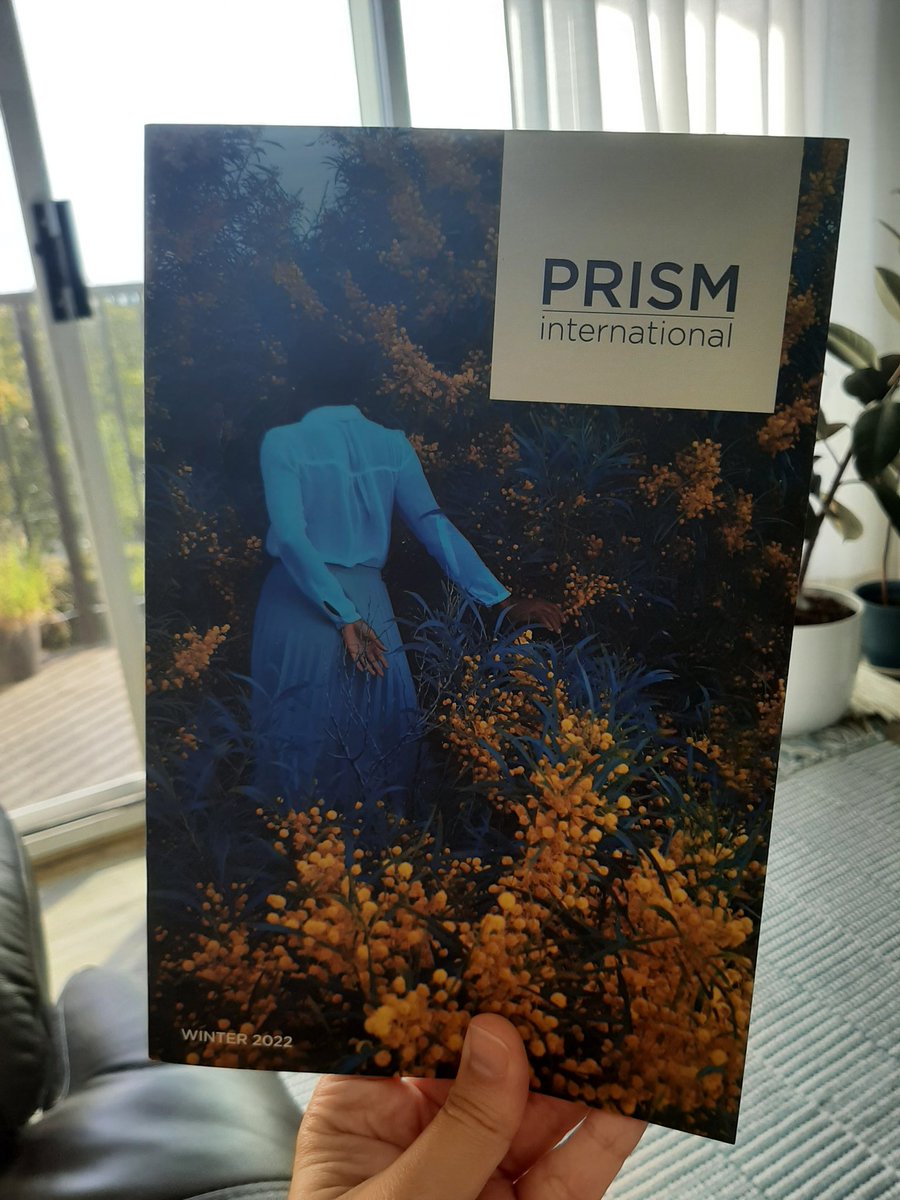 jesseholth's tweet photo. Revisiting this issue of @PrismLitMag 💕 so grateful to be included alongside @_elenabentley_
@PoetFionaTLam @emmamzimm @amocalypse 
"under the justicetree my grandmother bites her tongue / the treacherous thing betrays rhythm as she makes a promise"
-the collarbone percussionist https://t.co/log7pSl8y7