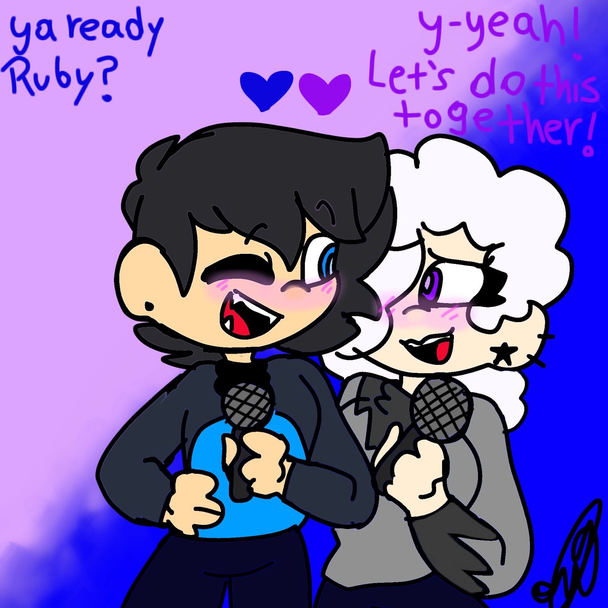 Frame_by_Mari's tweet photo. Mari's here! Well... I wanted to do this since I haven't drawn Cj x Ruby in a while, and this drawing of bethari_rose in ig impressed me, so I hope you like it
#starlightmayhem #themaskedchris #art #drawing #draw #ship #cjstarlightmayhem #rubystarlightmayhem #cjxruby #fanart #fnf https://t.co/CaVB46EzO9