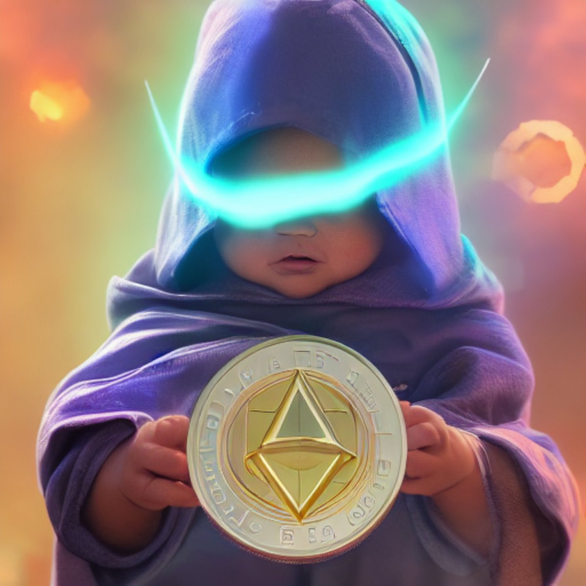 "Child of the Merge" was created as well as several other AI 12X12 Metal prints for this historic occasion. 

#Crypto #Cryptocurrency #EthMerge #Ethereum  #NFTcollections #ProofOfStake #EthereumMerge #proofofwork #AIArtwork #aiartcommunity #future 

degencave.com/products/child…