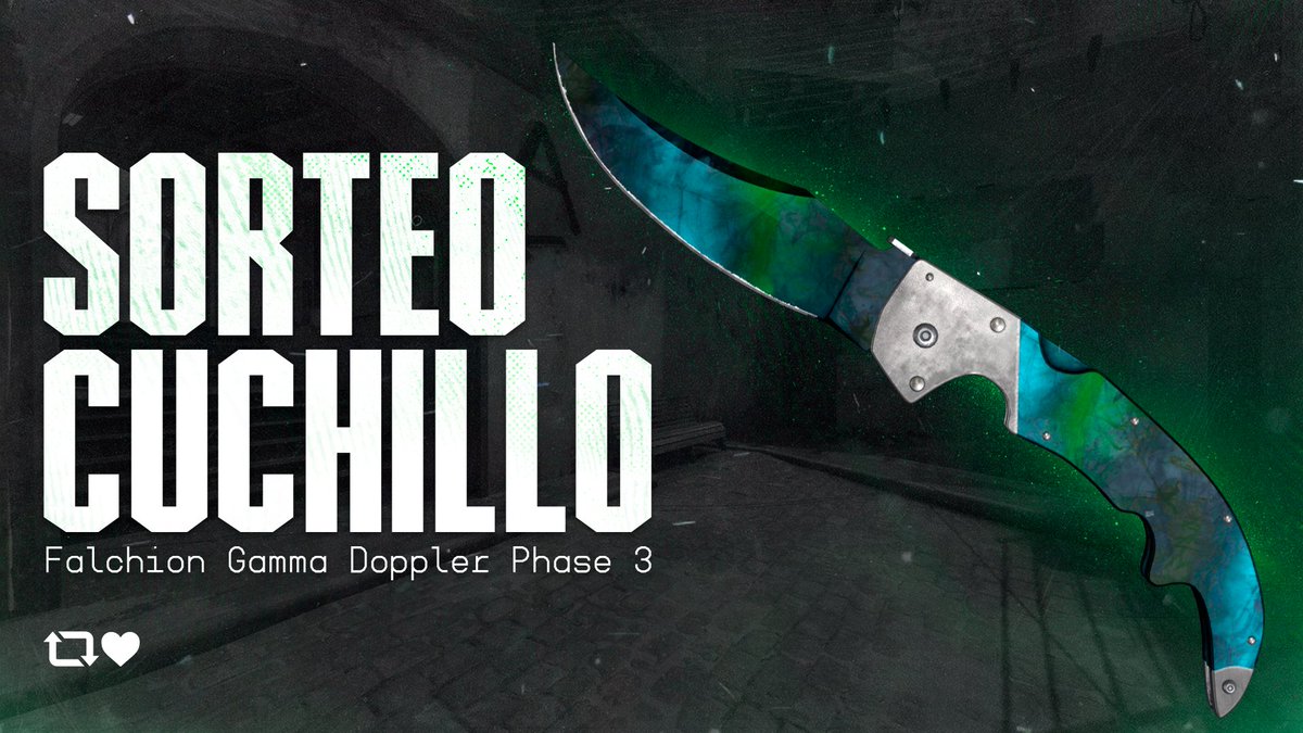 🎁 SORTEO CUCHILLO 🎁

Vamos a estar sorteando este Falchion Gamma Doppler, los pasos son muy faciles

Requisitos:
✅Seguir a <a href="/SecretStoreCSGO/">SecretStoreCSGO</a> 
✅Seguir a <a href="/elmorochoo7/">elmorocho7cs</a> 
✅Etiquetar a 2 amigos
✅Dar RT y FAV

Se sortea el sabado 24/09 por mi canal de twitch, suerte para todos!