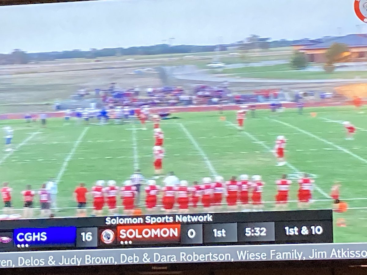 Pretty Awesome that Kansas 8man football livestream quality  is superior to ⁦<a href="/PrimeVideo/">Prime Video</a>⁩ and ⁦<a href="/NFL/">NFL</a>⁩ broadcast last night.    Solid work by the Solomon Gorilla HS broadcast crew