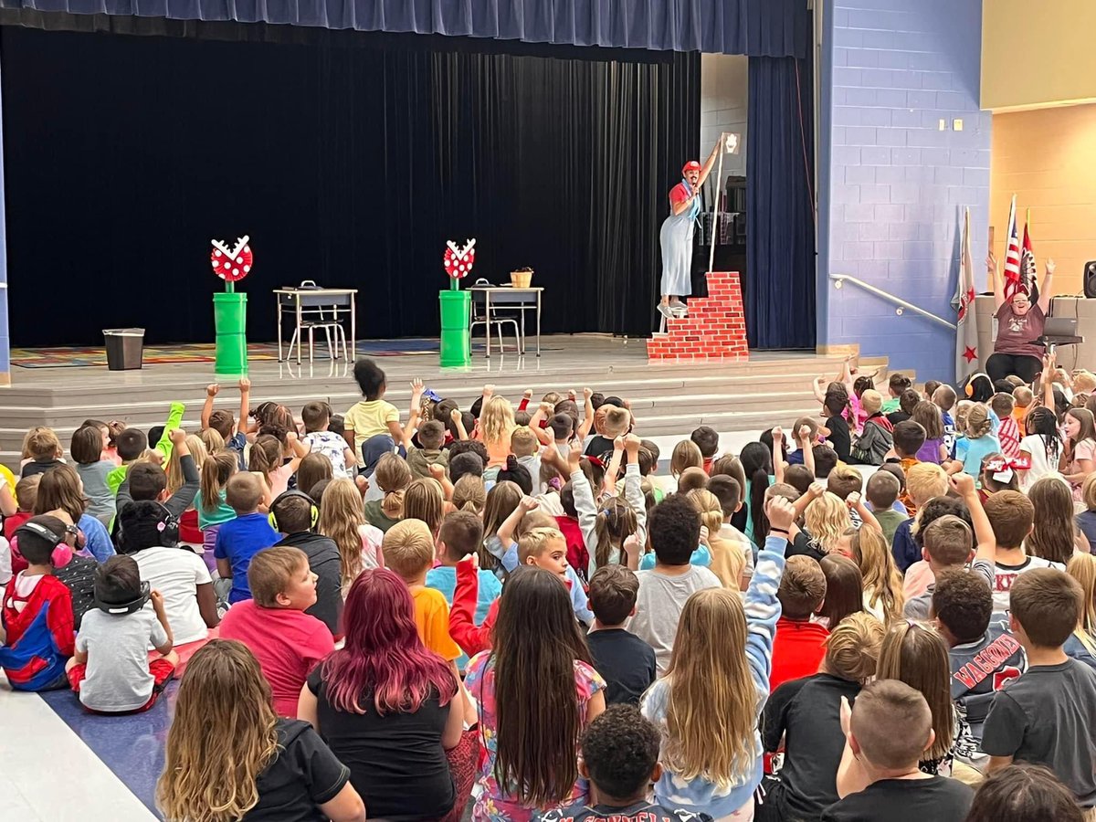 The Super Saville PAX Bros. were taking on the Spleeming Koopas at our PBIS kickoff assembly today <a href="/MADRIVERLOCAL/">Mad River Schools</a>! #PBIS #PAX #Spleem #WeAreMRLS #LevelUpOurBehavior ⭐️ <a href="/pax_gbg/">PAX GBG Official</a> #MyOhioClassroom