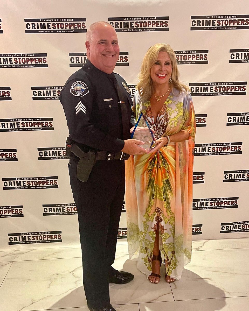 R_V_Gatto's tweet photo. I am honored to have been selected by LA Crime Stoppers as their 2022 Law Enforcement Partner at last night's Award Gala in Pasadena. This outstanding organization provides the community with a safe and anonymous way to report crime. Learn more about them at @LACrimeStopper1. https://t.co/TUGQs1OkHW