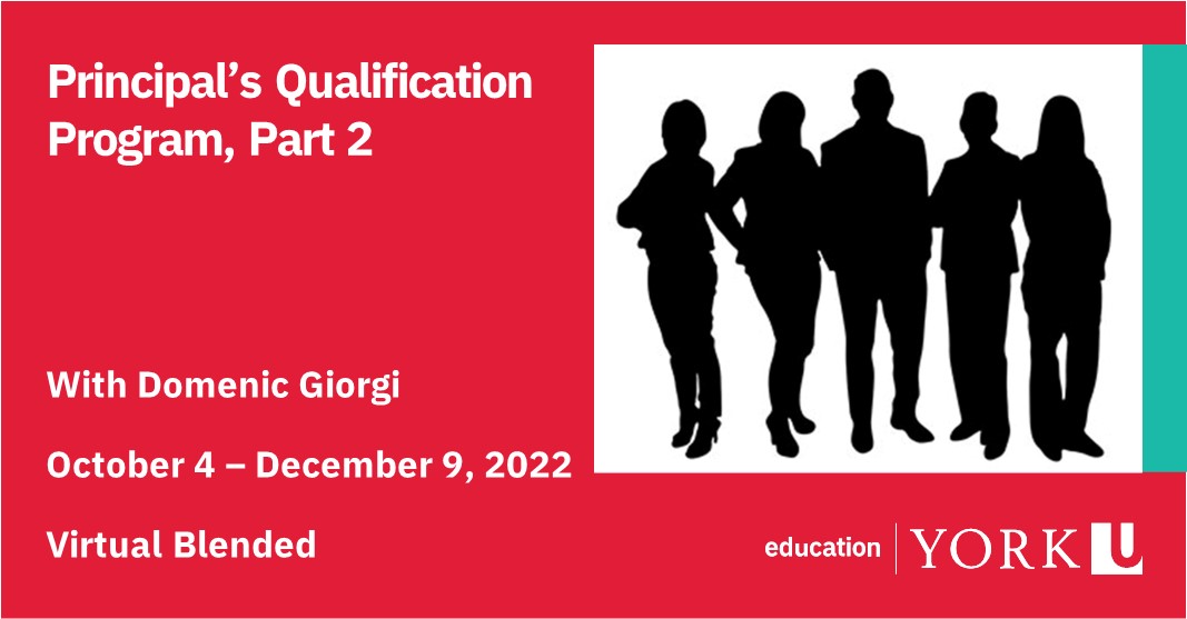 Calling all teachers who completed PQP Part 1. I'll be facilitating York University's Blended Online PQP Part 2 this fall 2022. Registration deadline is end of September. Class start October 4. Click here for more info: pd.edu.yorku.ca/#/reg/course/1…