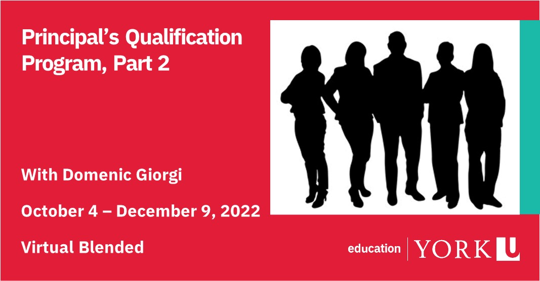 Calling all teachers who completed PQP Part 1. I'll be facilitating York University's Blended Online PQP Part 2 this fall 2022.   Registration deadline is end of September.  Class start October 4.  Click here for more info: pd.edu.yorku.ca/#/reg/course/1…