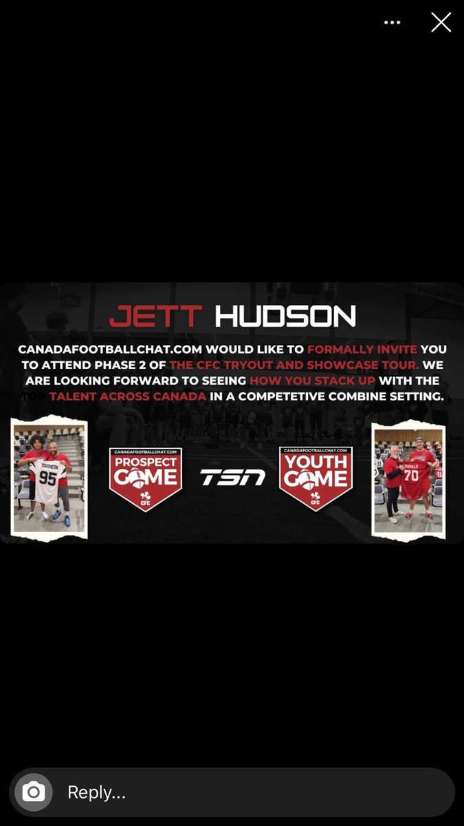 Blessed to be invited to  tryout for the CFC game