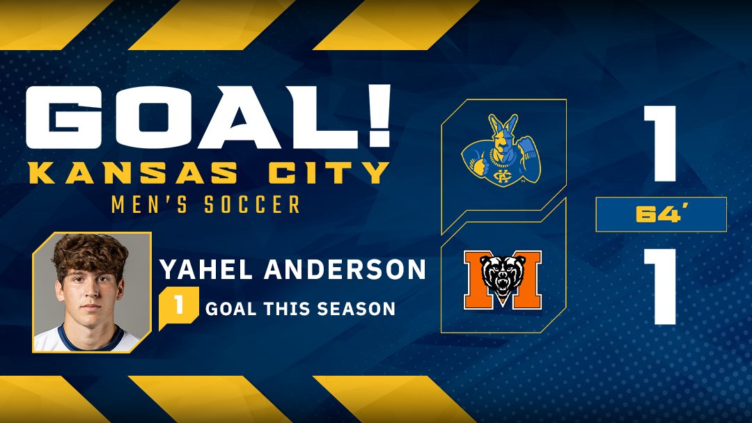 64' | 𝙂𝙊𝘼𝙇 𝙆𝘼𝙉𝙎𝘼𝙎 𝘾𝙄𝙏𝙔
 <a href="/AndersonYahel/">yahel anderson</a> tied it up with his first goal of the season🔥 
#ROOUP | #DeclareKC