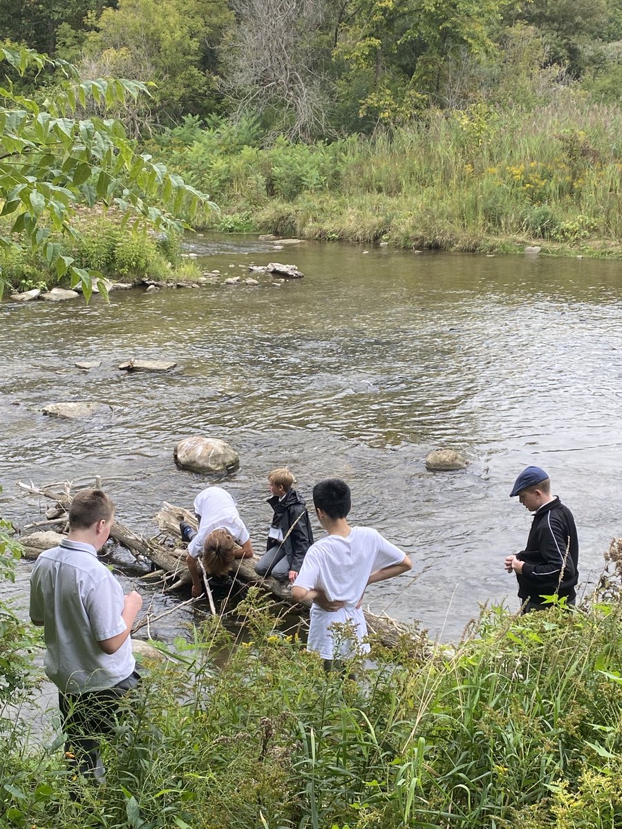 AlieElliott's tweet photo. ⁦@TCSBears⁩ Gr8’s enjoyed a walk to #corbettsdam to view the annual #salmonmigration up the #ganaraskariver ⁦@EcoSchoolsCAN⁩ https://t.co/gbFTeNVHCK
