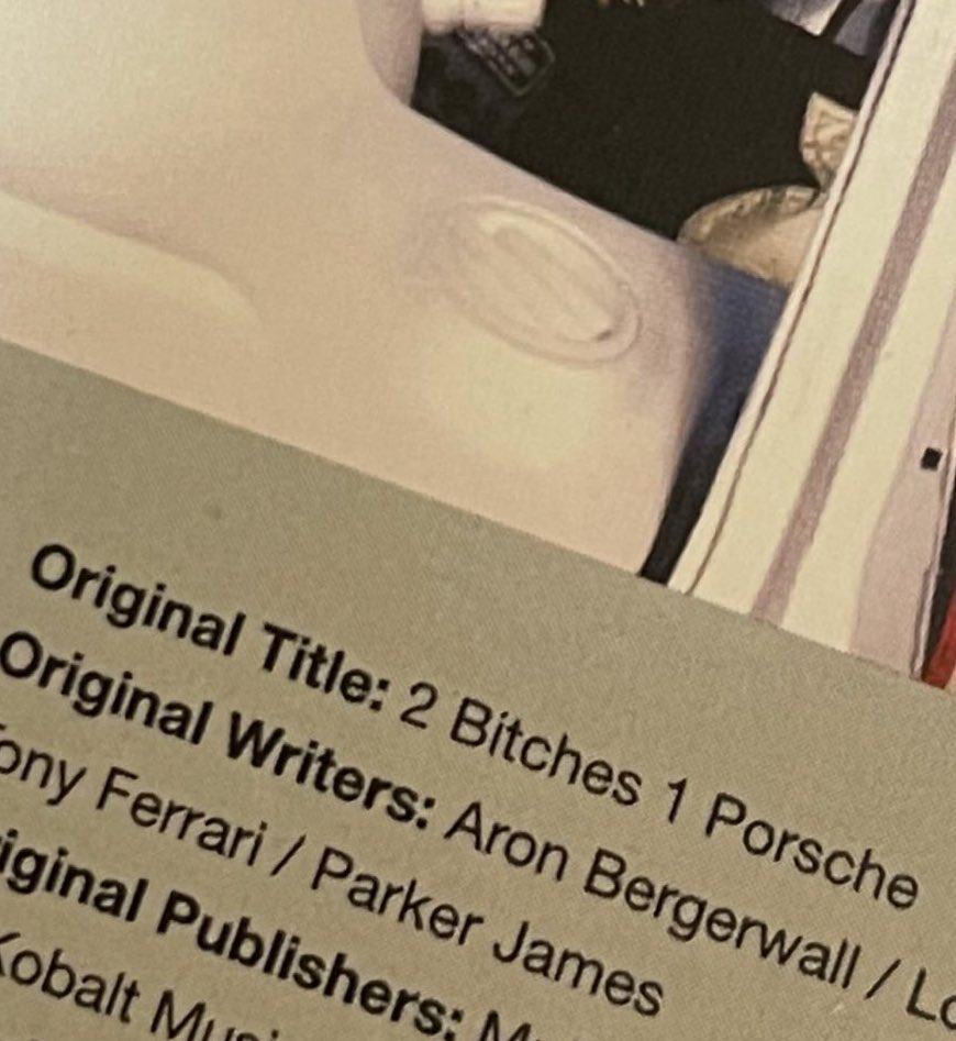 forget the original title for once, you really telling me 2 baddies 1 *Porsche* was written by a dude called Ferrari 😭😭😭