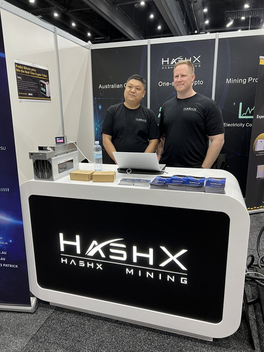 Looking forward to playing with my new crypto ticker from @HashX_Mining #AusCryptoCon