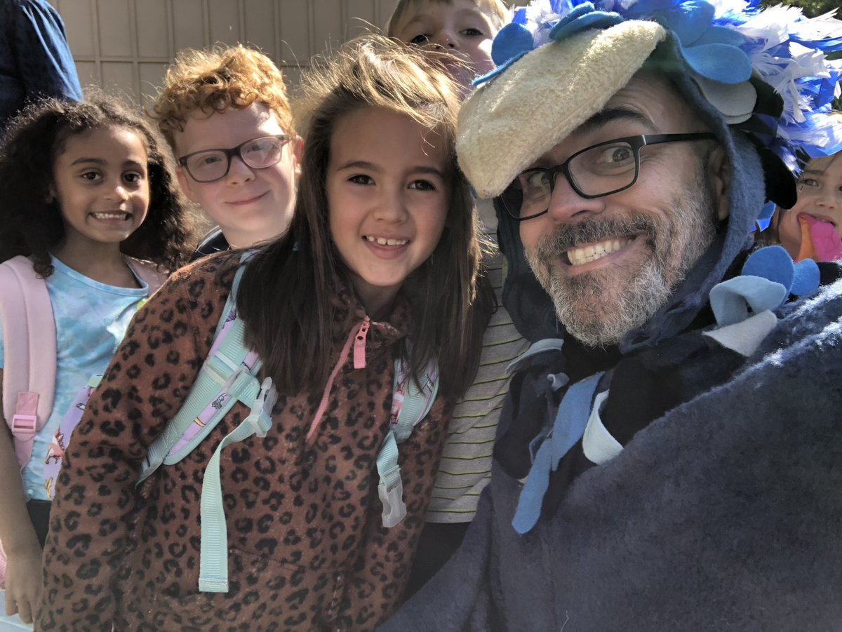 The Blue Jay came out this afternoon to congratulate the kids on a great first full week of school!