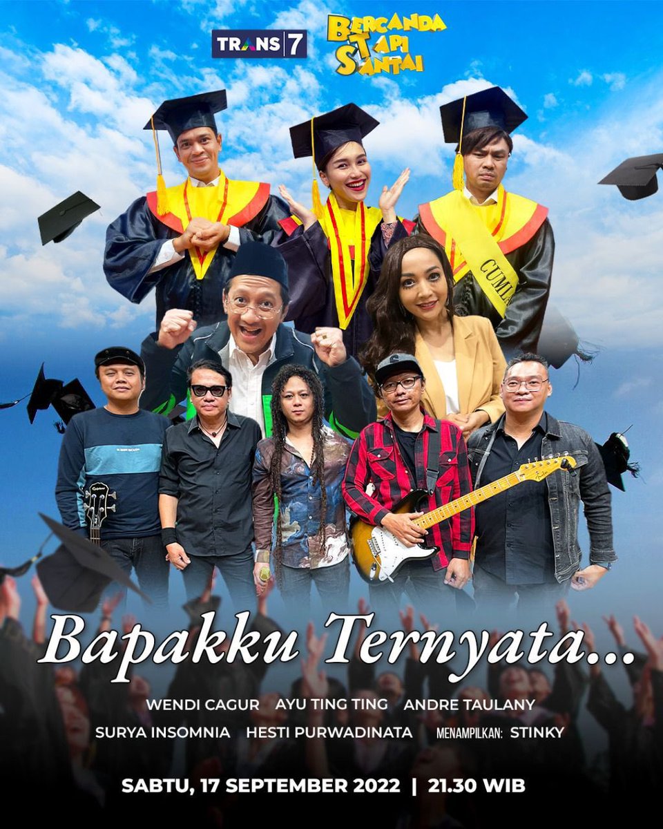 Becanda Tapi Santai Trans7 nanti malam with <a href="/stinkyband/">STINKY BAND OFC</a> #BTStrans7 jam 21:30 wib <a href="/TRANS7/">TRANS7</a>