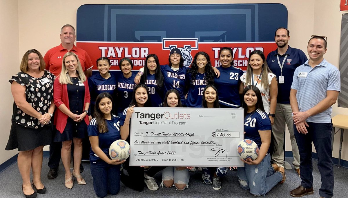 Jonathan Pearce (@jpearce858) on Twitter photo So proud of Coach Perez! Out of 212 grant applications only six were funded including one for <a href="/TMHSWildcats/">Taylor Middle-High</a> Girls’ Soccer! Thank you <a href="/TangerOutlets/">Tanger Outlets</a> for your generous support. <a href="/volusiaschools/">Volusia County Schools</a> So proud of Coach Perez! Out of 212 grant applications only six were funded including one for <a href="/TMHSWildcats/">Taylor Middle-High</a> Girls’ Soccer! Thank you <a href="/TangerOutlets/">Tanger Outlets</a> for your generous support. <a href="/volusiaschools/">Volusia County Schools</a>