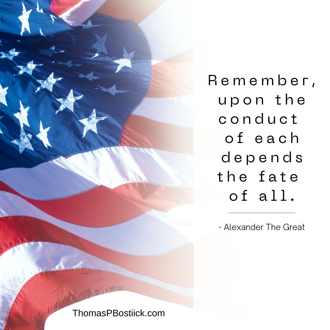 bostickglobal's tweet photo. "Remember, upon the conduct of
each depends the fate of all."
#AlexanderTheGreat
#leadership #leader #veteran https://t.co/dQ0BKNu0U4