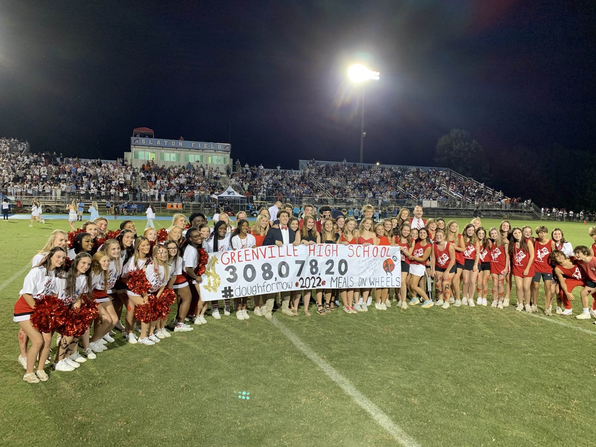 Records were meant to be broken and that’s exactly what the Red Raider student body did this week! Greenville raised a whopping $308,078.20 for Meals on Wheels!