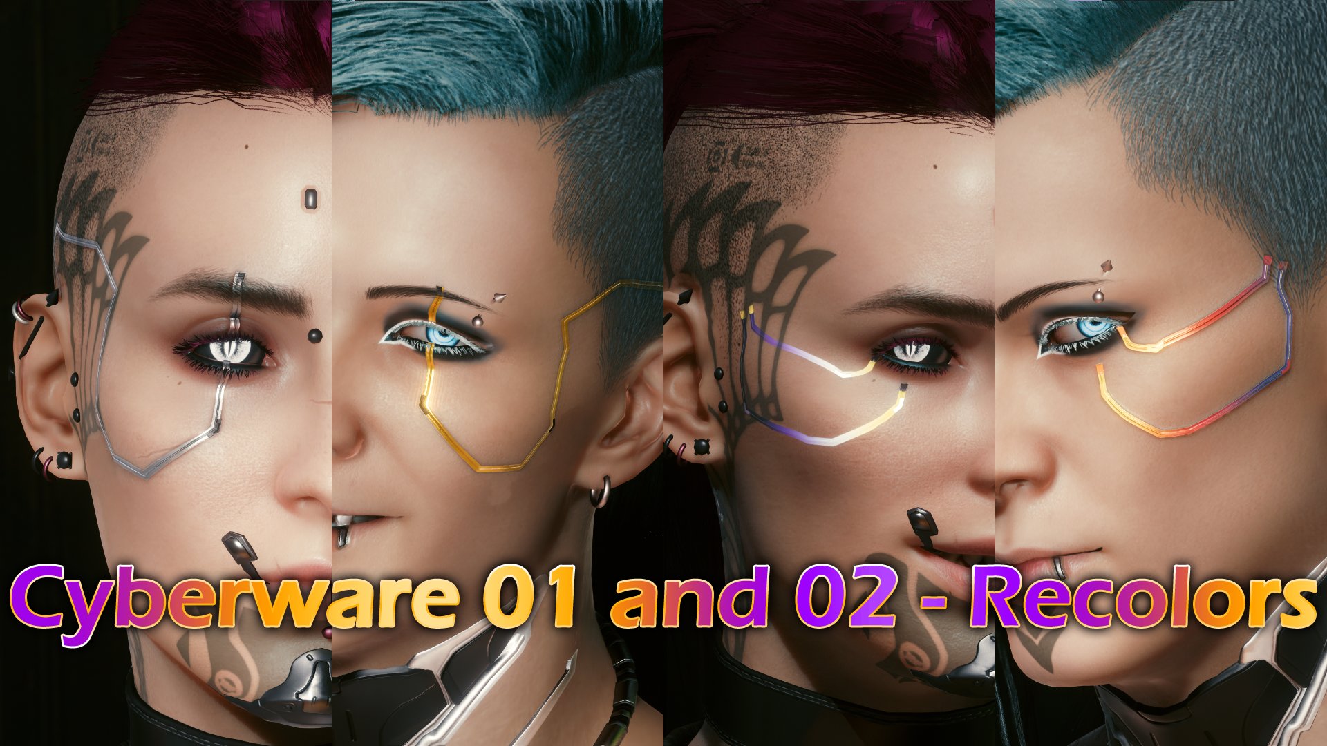 Anrui on twitter recolors for cyberware 01 and 02