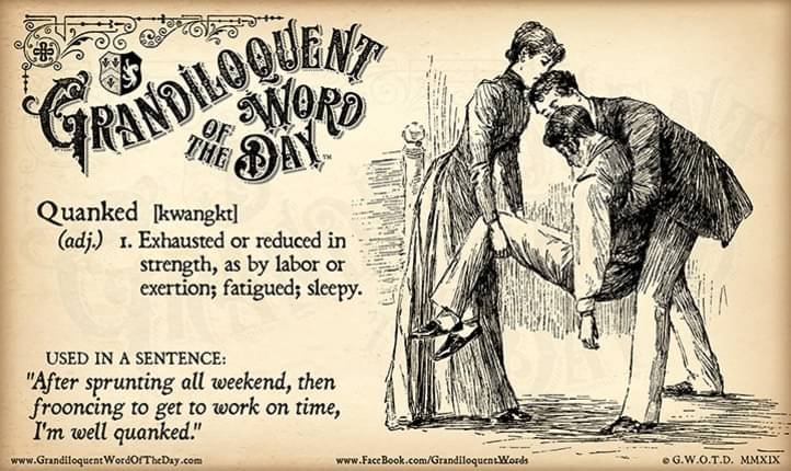 JadeK526's tweet image. @GrandiloquentWo #WordOfTheDay This is me. So #quanked #dead #exhausted #done