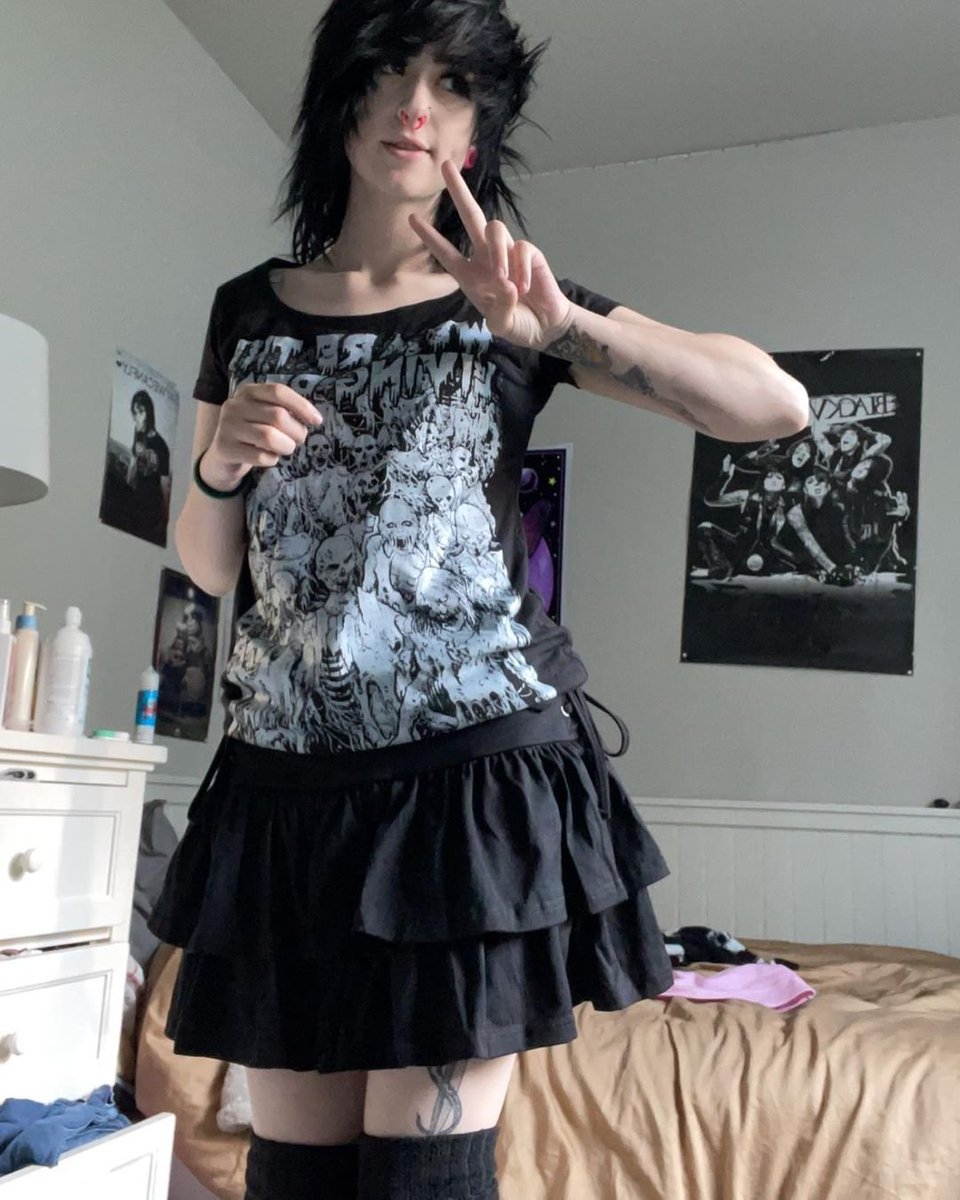 VampireFreaks's tweet photo. Obsessed with the hella cute @mushroomfairy666.2 rocking our Living Dead Zombies Tee! π§ββοΈπ¦β
#emo #goth #spooky #alternative #scenekid #altfashion #zombies #zombietee #livingdeadtee #glowinthedarktee #spookyfashion #vampirefreaks #altfashionstyle #spookyfashion #gothfashion https://t.co/NYoqX4iqny