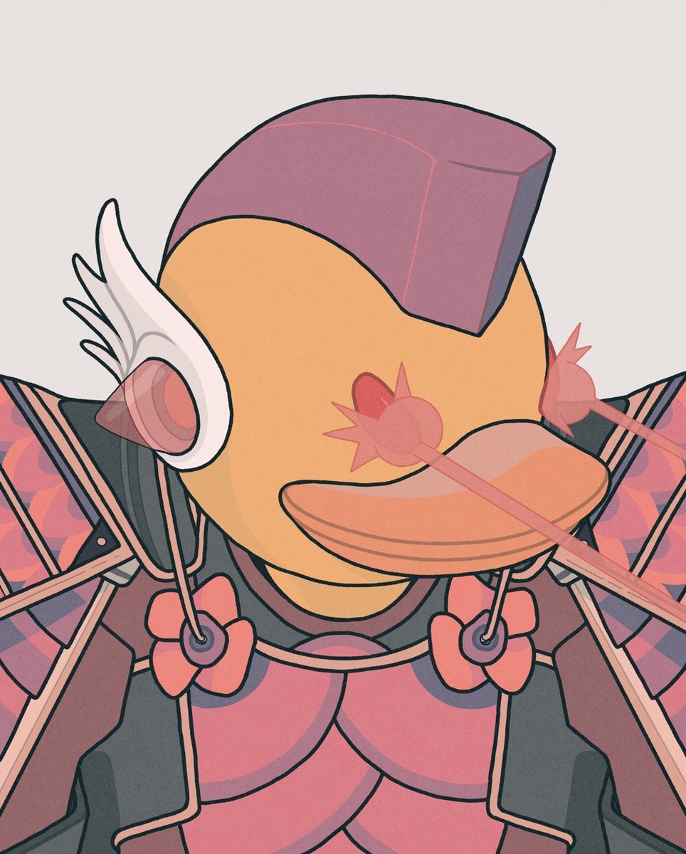BAYC1K's tweet photo. @LongmoreJosh @SourWren3 @punk8868 @kosmien @RENGA_inc @DirtyRobotWorks The Joker of Rengaverse, who is actually a cube! And the duck that's a warrior Samurai! https://t.co/det09slSWF