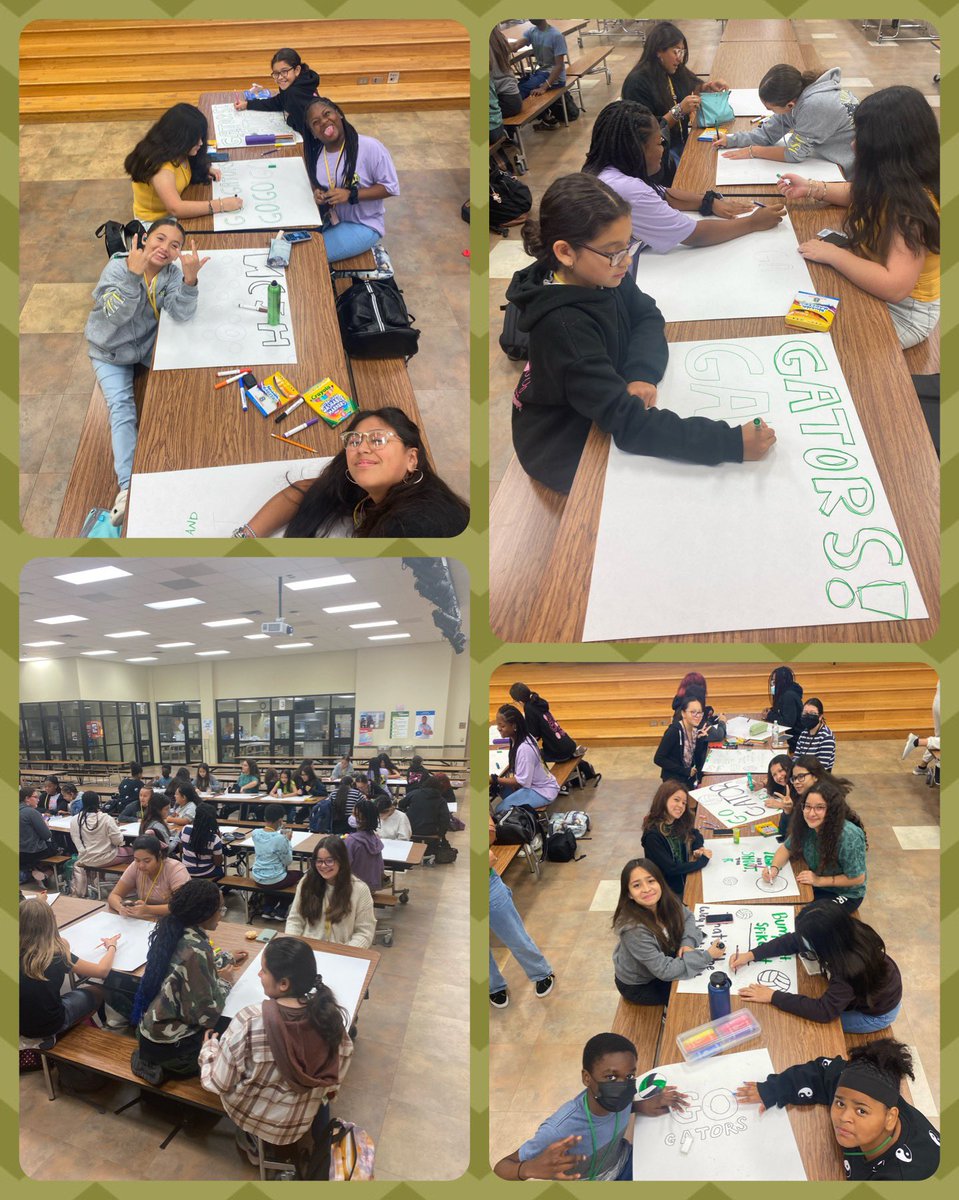 Student Council off to an amazing start! Poster making can really be fun… even at 7:30 in the morning 😉🎨🐊 #maydeusproud