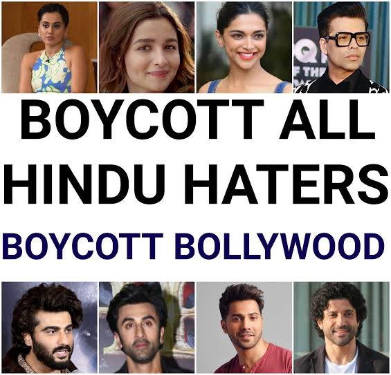 Bollywood has a big contribution in tarnishing our culture, religion and rituals, it is necessary to teach them a lesson.
#BoycottBramhashtra 
#BoycottbollywoodForever #BoycottbollywoodCompletely #BoycottBrahamastra 
#BoycottLigerMovie #BoycottbollywoodCompletely