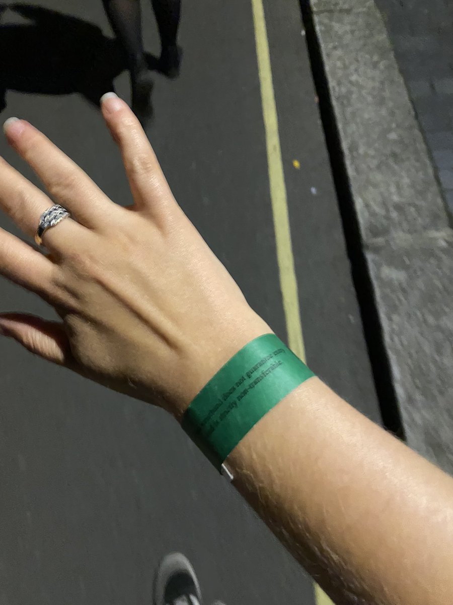 catdavies86's tweet photo. It’s official I am in the Queue 
I joined the queue at Southwalk Park at midnight 
Got my wristband at 2:20am
xxx https://t.co/zDIBc6cFPK