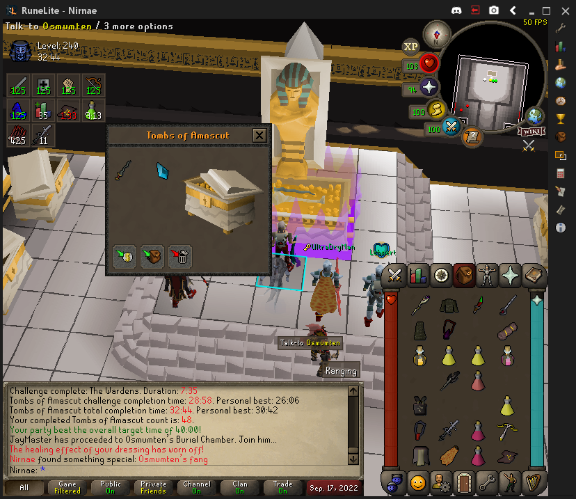NirnaeOSRS's tweet photo. Another purple with the boys @LehnertJanick, @Jaydrophenia and UltraDryMan 🥳❤️ ToA being good to us 😬 (and a nice jewel as a bonus) https://t.co/lHdFolEiBX