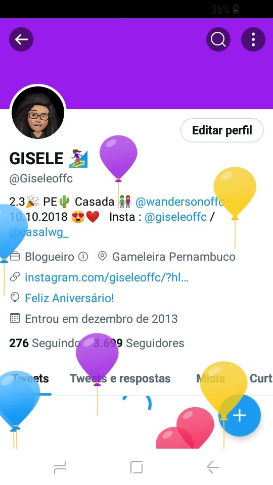 Giseleoffc's tweet photo. Obrigada @Twitter por sempre estar me homenageando ❤️ https://t.co/0jJhCX4vWA