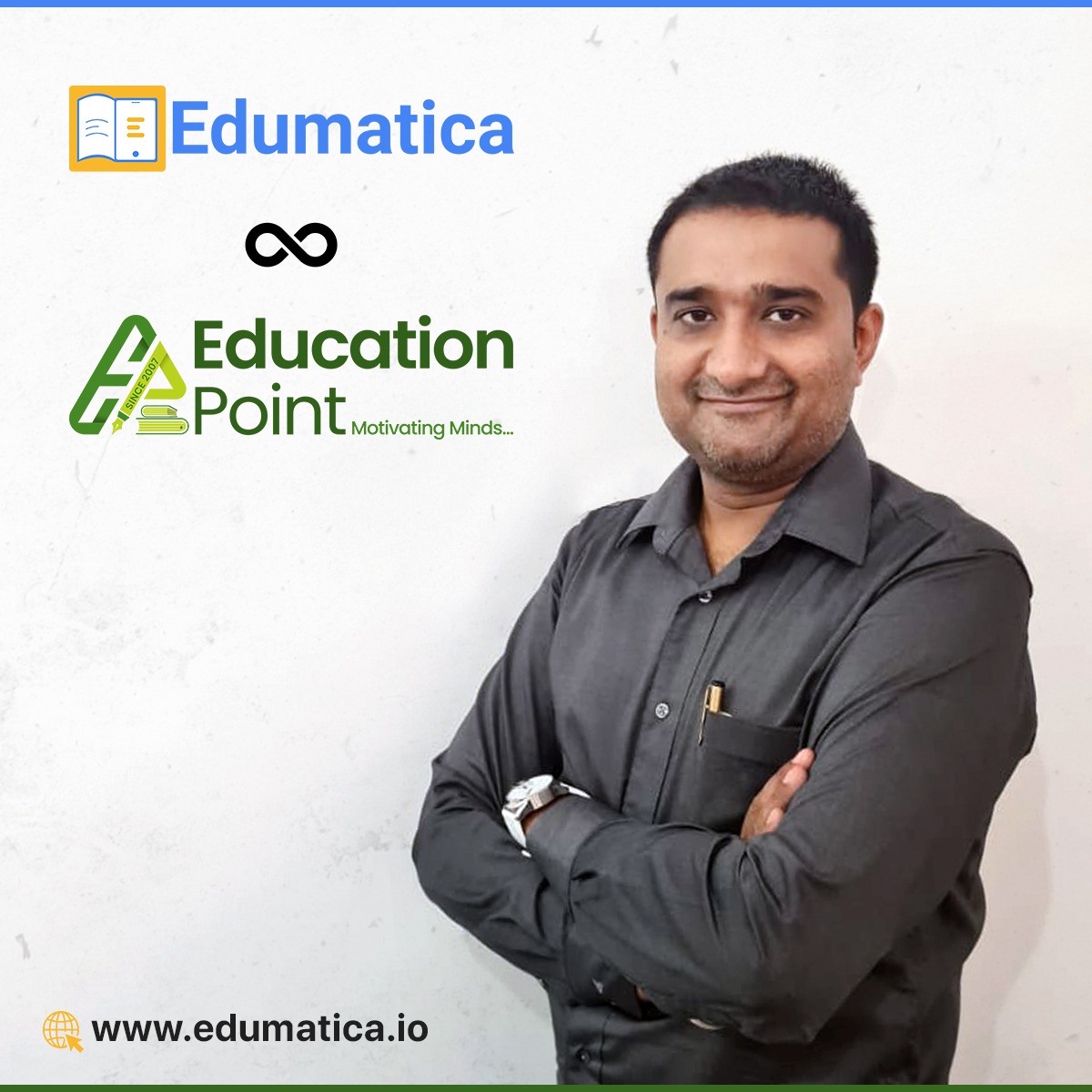 Edumatica_io's tweet photo. 🎉 We are excited to announce that Education Point has chosen Edumatica to power its digital transformation.
Want to know how it works ???
Visit:
https://t.co/0ZCk2NVWbw
#education #management #college #school #educationpoint #teacher #teachers #student #online https://t.co/0mO6d7WDqx