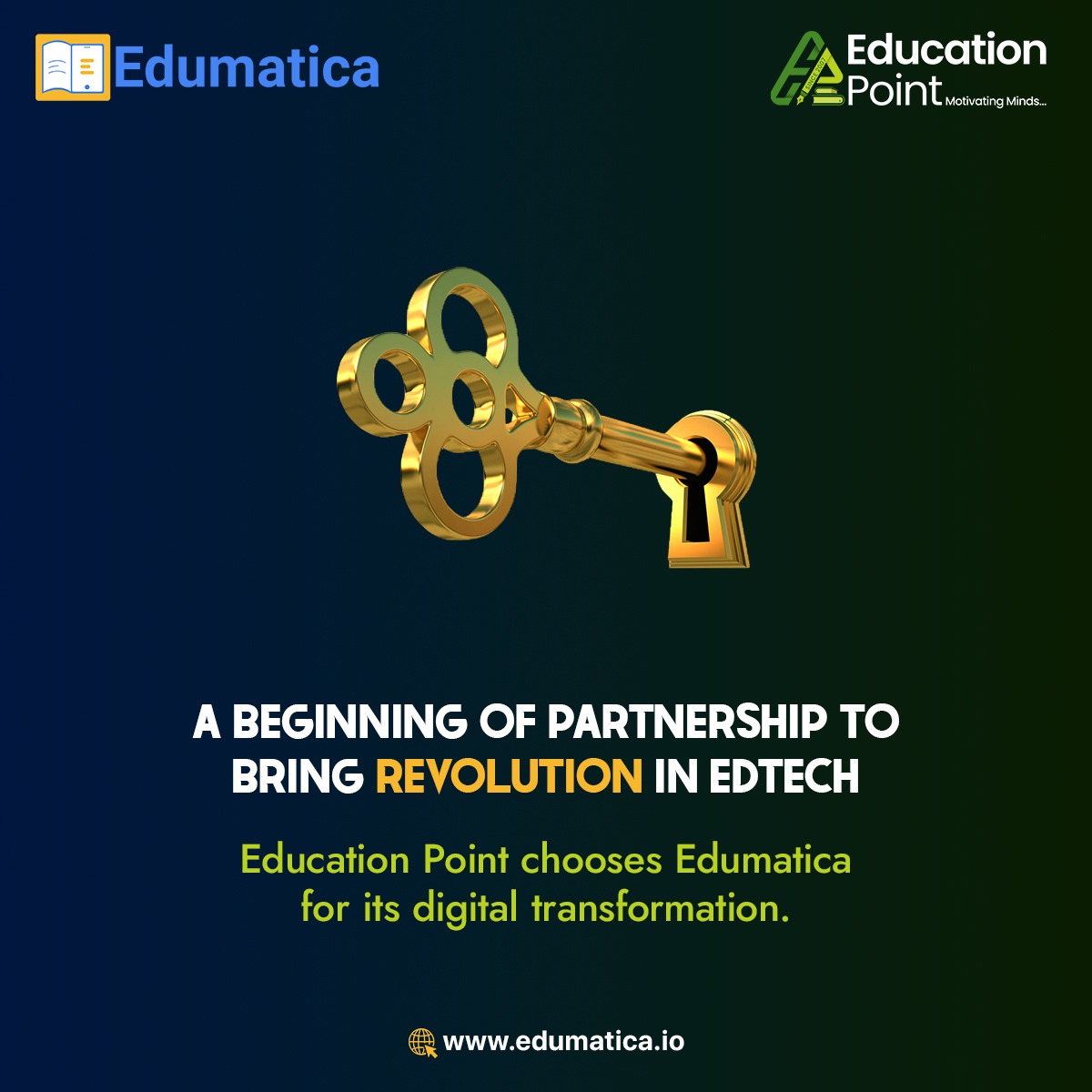 Edumatica_io's tweet photo. 🎉 We are excited to announce that Education Point has chosen Edumatica to power its digital transformation.
Want to know how it works ???
Visit:
https://t.co/0ZCk2NVWbw
#education #management #college #school #educationpoint #teacher #teachers #student #online https://t.co/0mO6d7WDqx