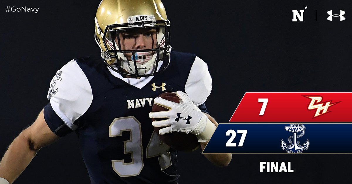 Final: Navy 27, Chestnut Hill 7. 

Senior team captain Alex Totta with a pair of TD runs to lead team. Navy returns to action next week as Mids host Army in annual Star Game, which is part of the overall Army-Navy Star Series presented by USAA. #GoNavy