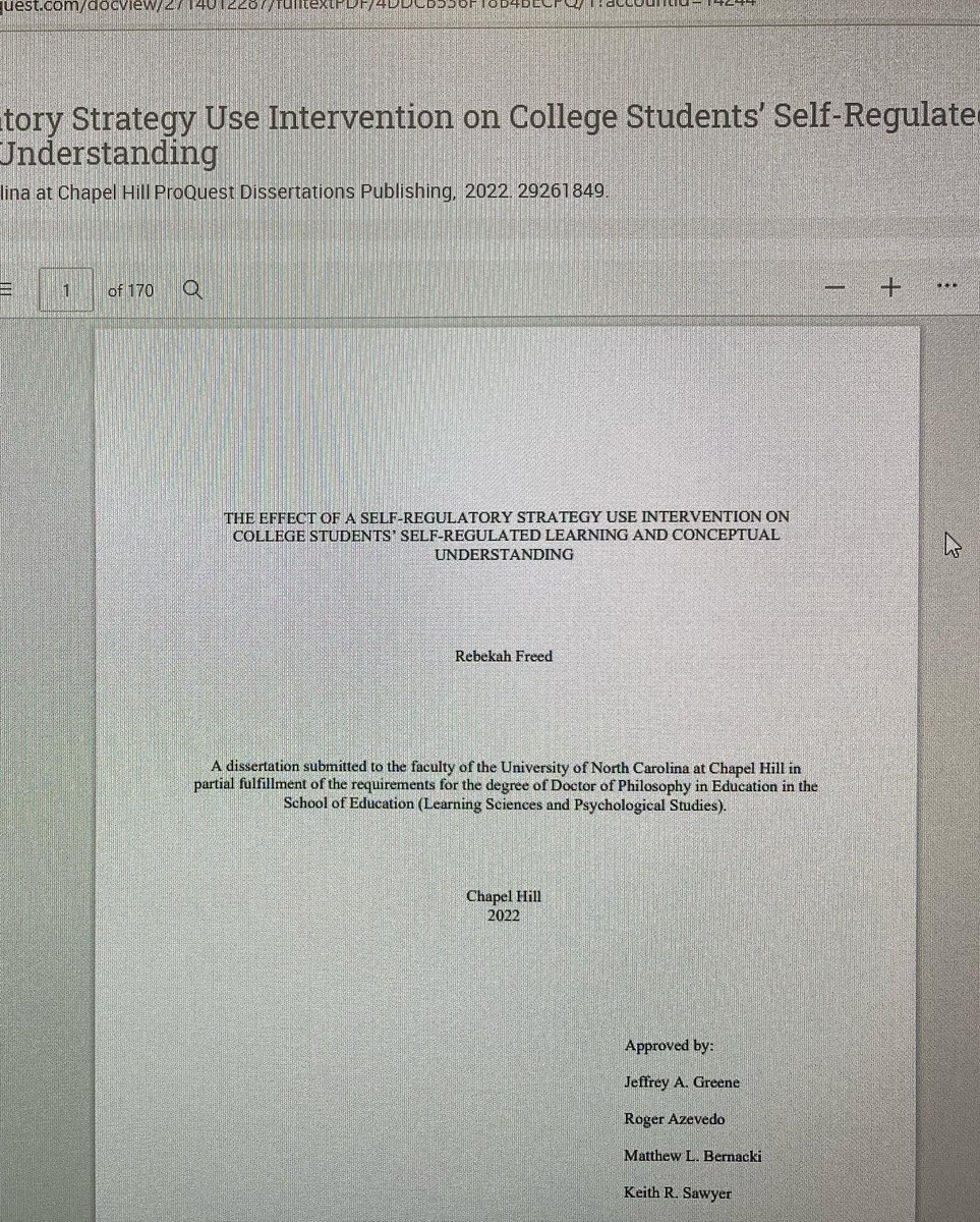 My dissertation is officially published on Proquest and I had a great first week of work at KCOM! 🎉 #meducationalpsychology #appliedlearningsciences