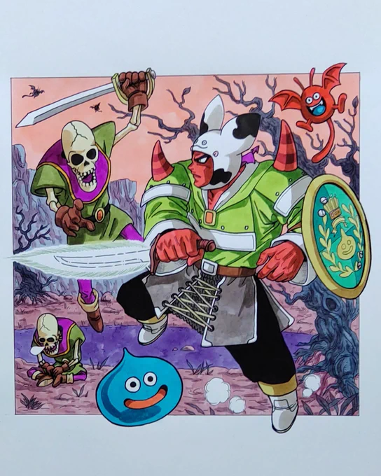 #ドラクエXオフライン うちの子も、やはりオンラインというのが高い壁で、ずっと手が出なかったんだけど、オフラインなら欲しいみたいなので、誕生日に買ってあげる事にした。10月になっちゃうけどw待てると言うので。(絵はとくに意味なし) #過去絵 
