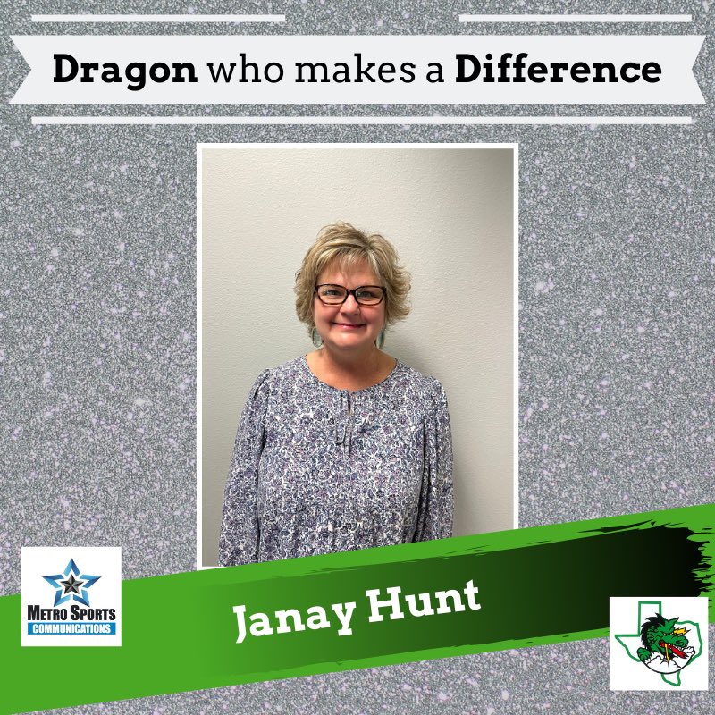 MetroSportsDFW's tweet photo. Our ✨ Dragon who makes a Difference ✨ this week is Janay Hunt, Intervention Counselor at @CarrollHigh🤩

The work you do makes such a difference for Carroll students and their futures! Thank you for guiding them and loving them.

And thank you for being YOU, Janay! https://t.co/Q86BdyTc1R