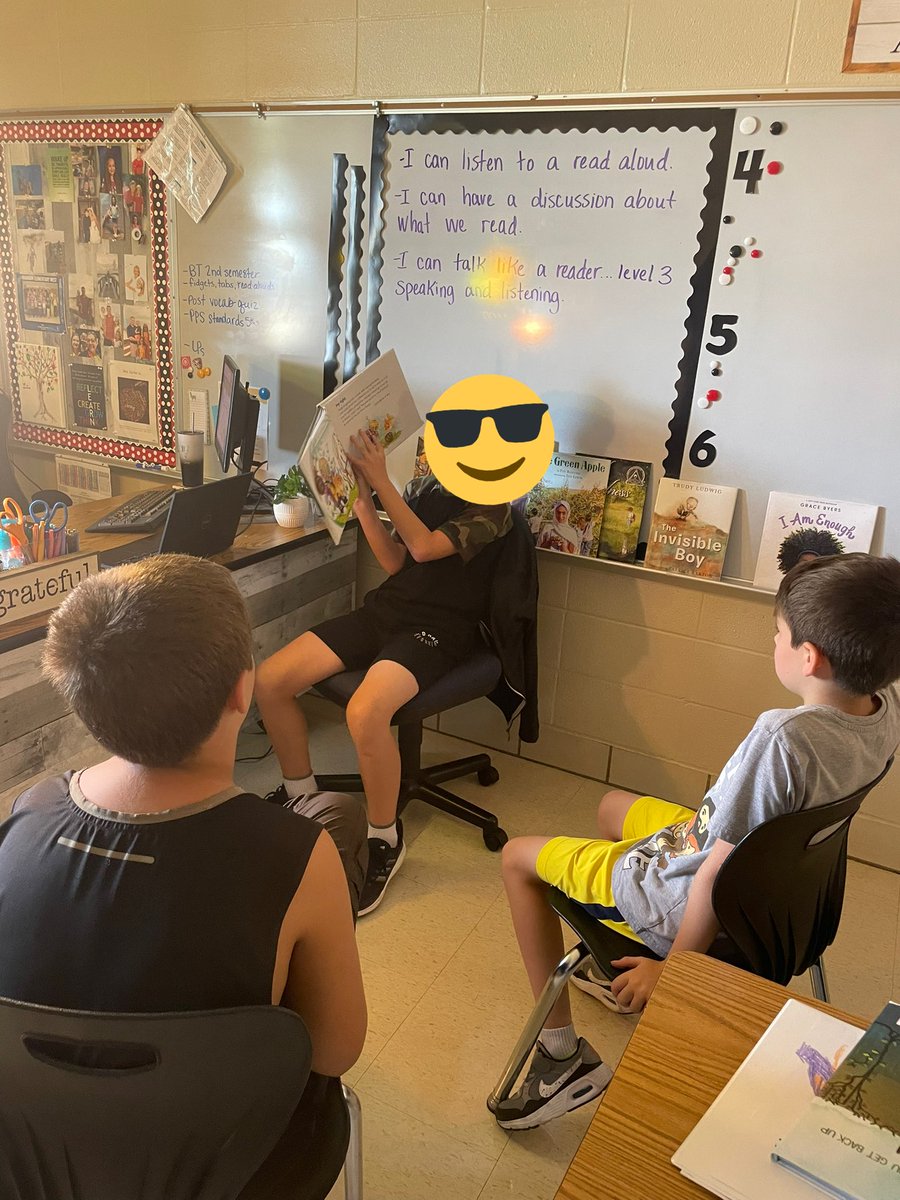 agkrmh's tweet photo. Going on year 2 w/these boys. They push &amp; strive. They smile &amp; try. It’s hard for them but they came in on Thurs. Asked if they could read aloud their fave book to each other instead of a silent read. 1. They HAVE a fave read aloud #win 2. They wanted to read. 😍 #everykidalways https://t.co/5u2PFn3zdM