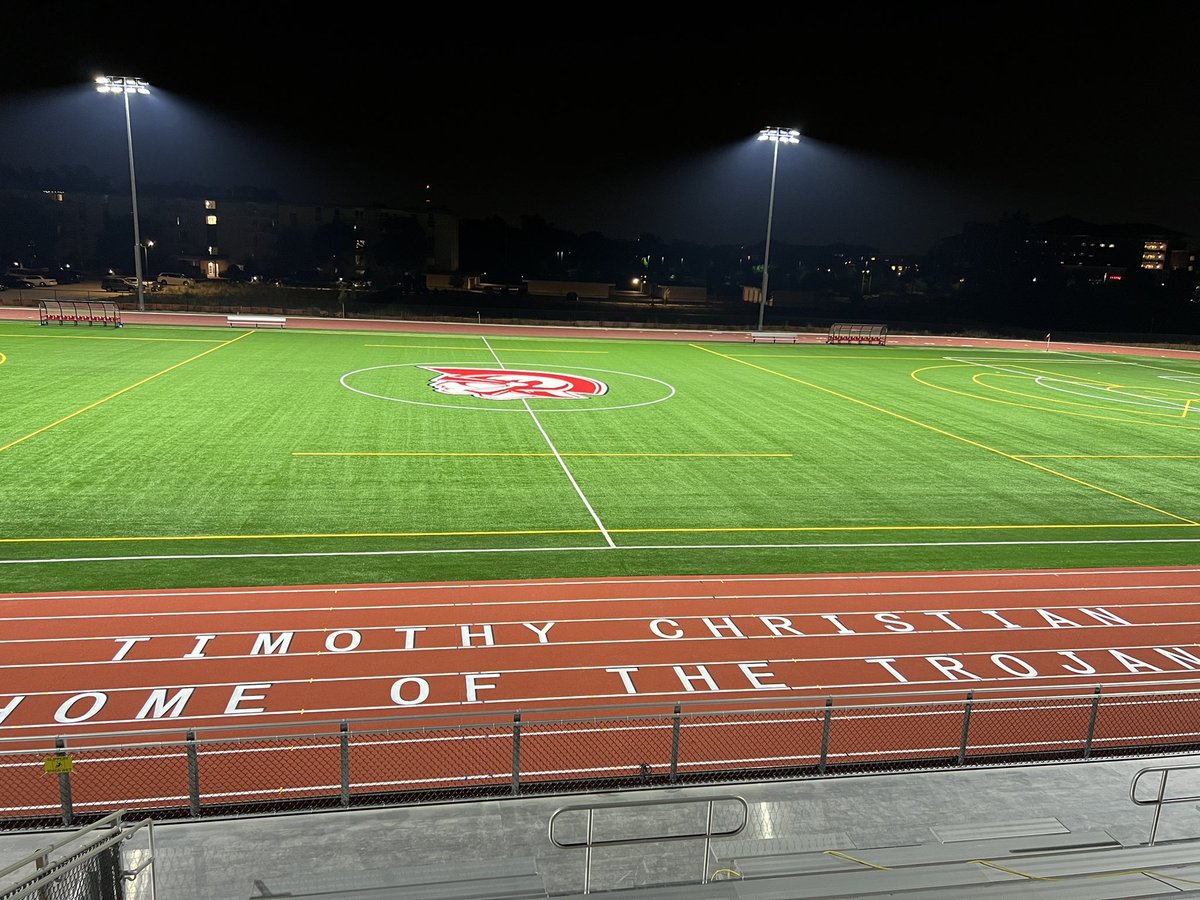 TCSAthletics's tweet image. The wait is over… We are excited to open up the NEW TROJAN STADIUM tomorrow night! JV 5pm V 7pm.  So blessed by our community to make our dreams a reality!  This place is 🔥@mikadv__ via @JoelZielke1